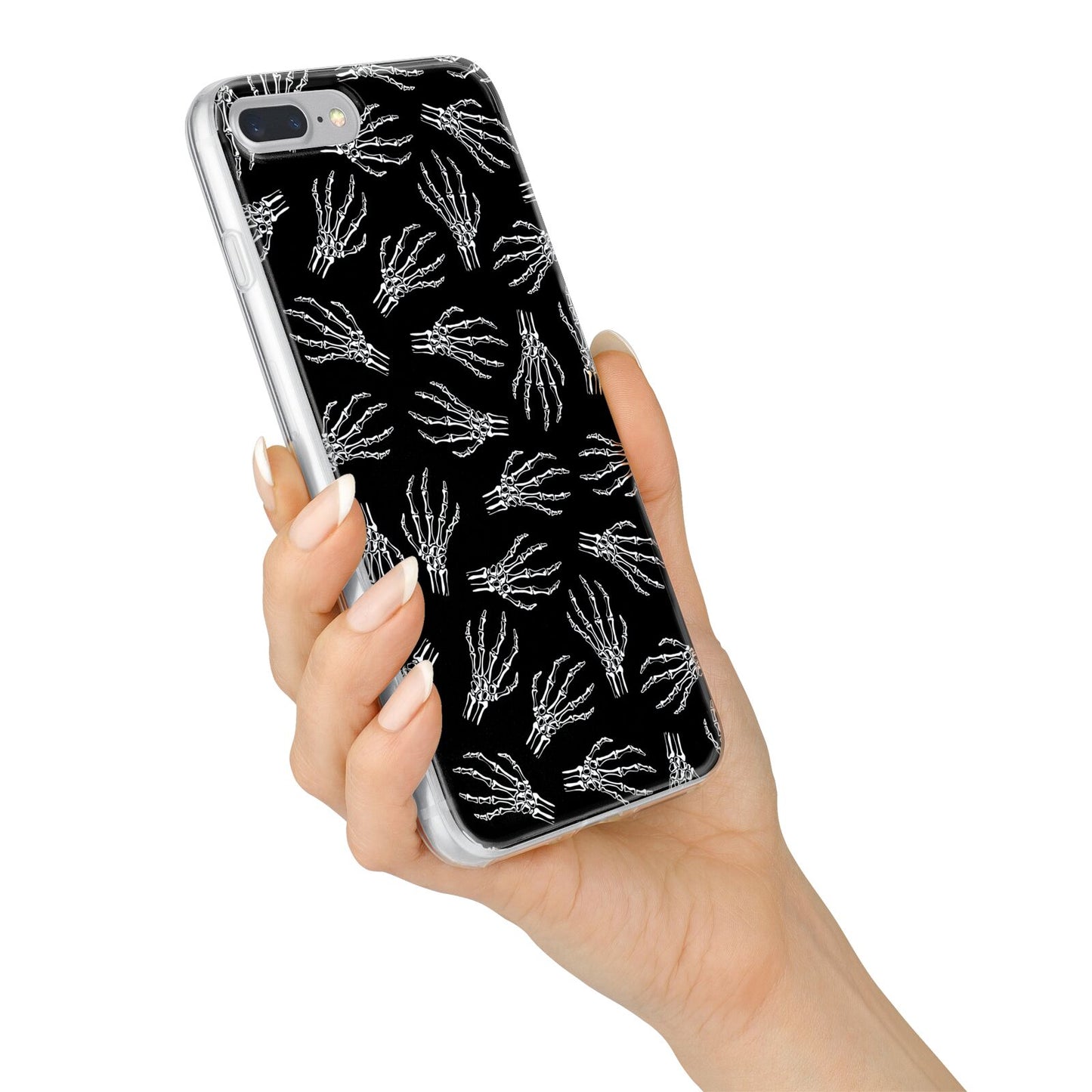 Skeleton Hands iPhone 7 Plus Bumper Case on Silver iPhone Alternative Image