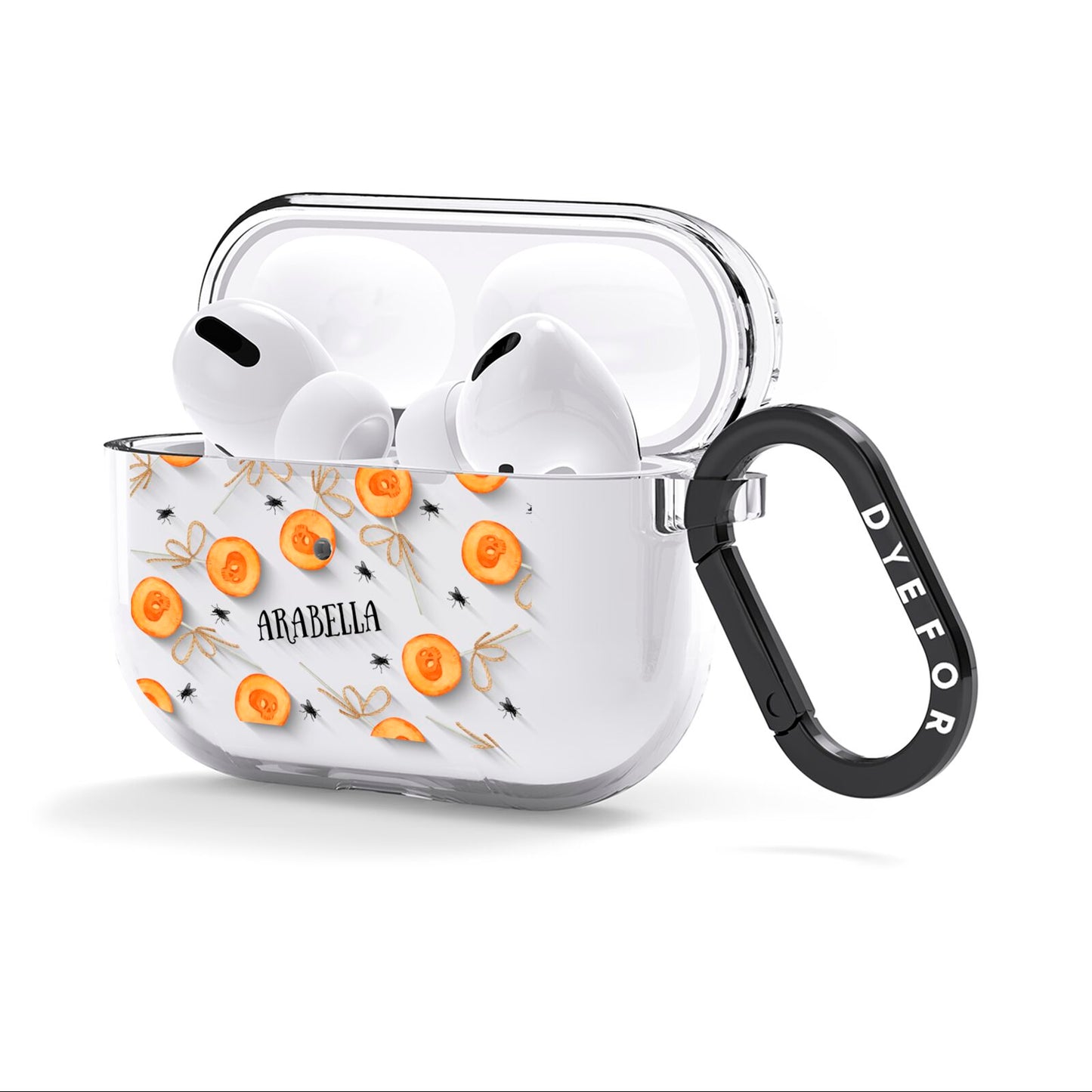 Skull Lollipops Custom Halloween AirPods Clear Case 3rd Gen Side Image