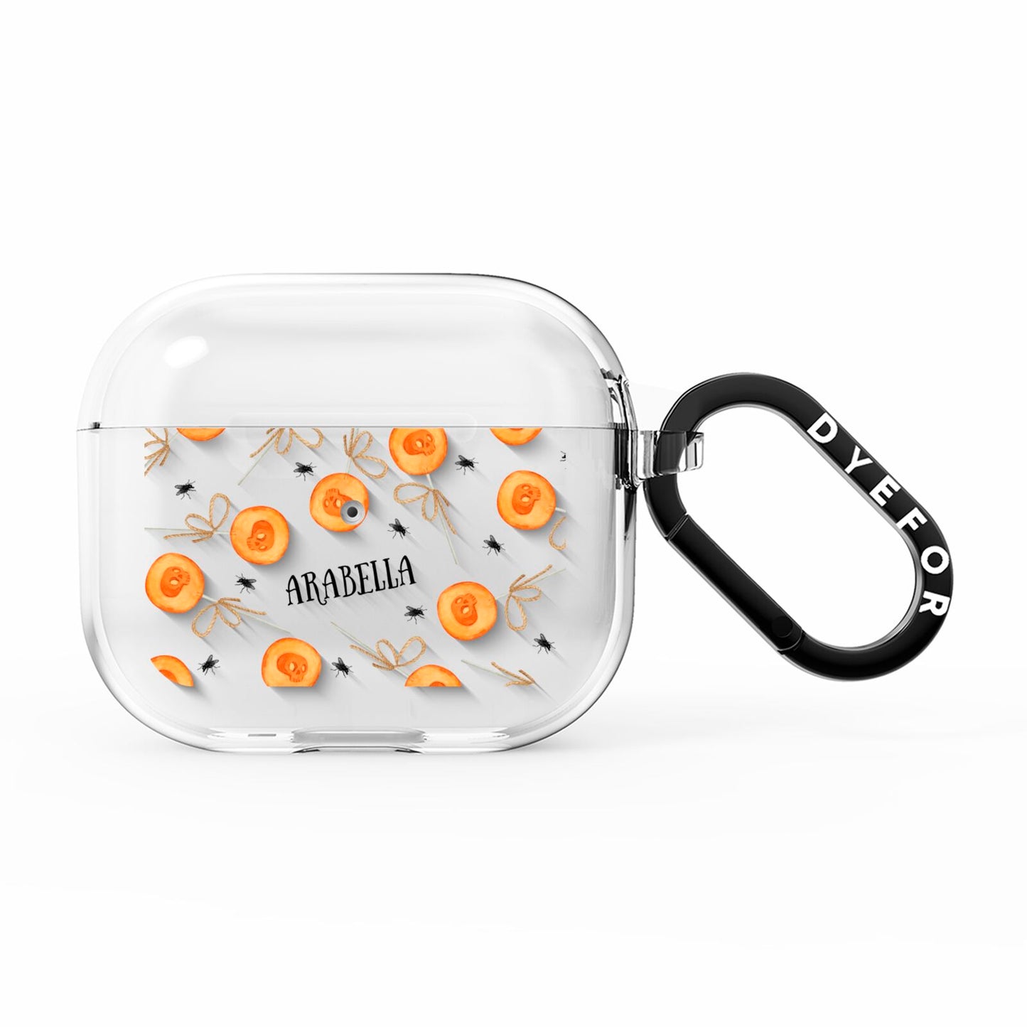 Skull Lollipops Custom Halloween AirPods Clear Case 3rd Gen