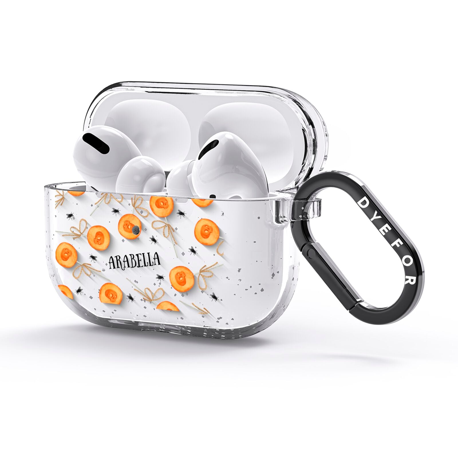 Skull Lollipops Custom Halloween AirPods Glitter Case 3rd Gen Side Image