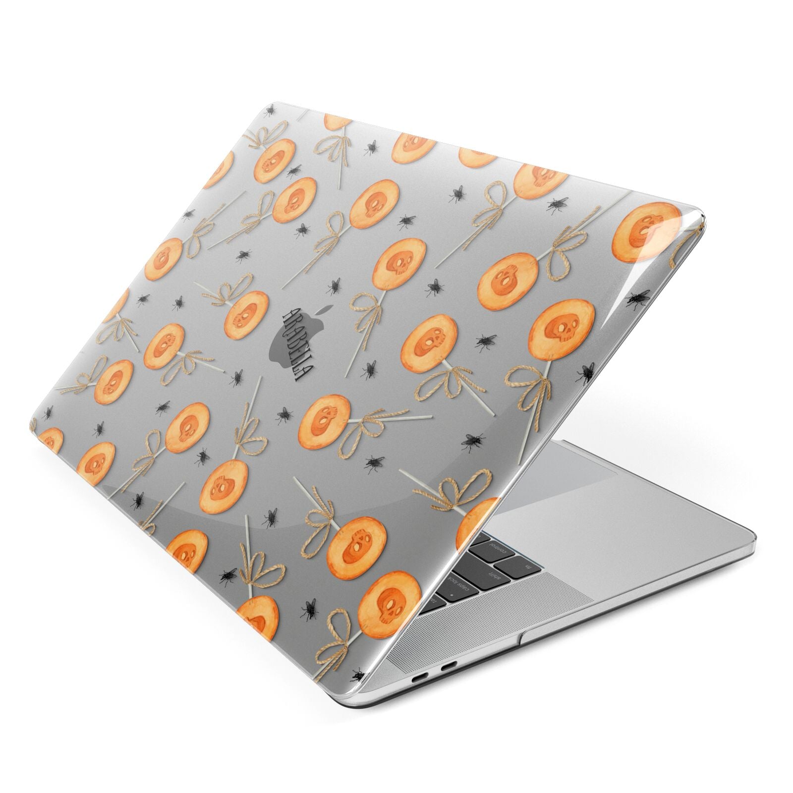 Skull Lollipops Custom Halloween Apple MacBook Case Side View