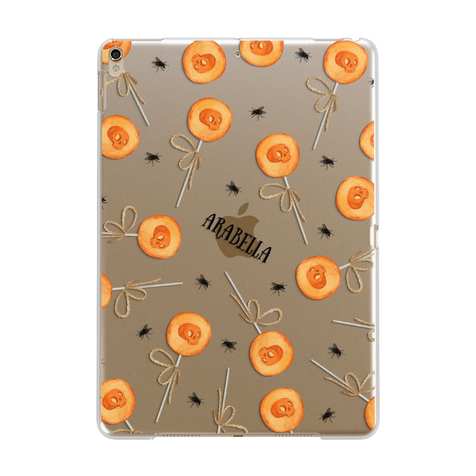 Skull Lollipops Custom Halloween Apple iPad Gold Case