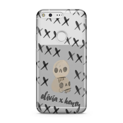 Skulls and Kisses Personalised Google Pixel Case