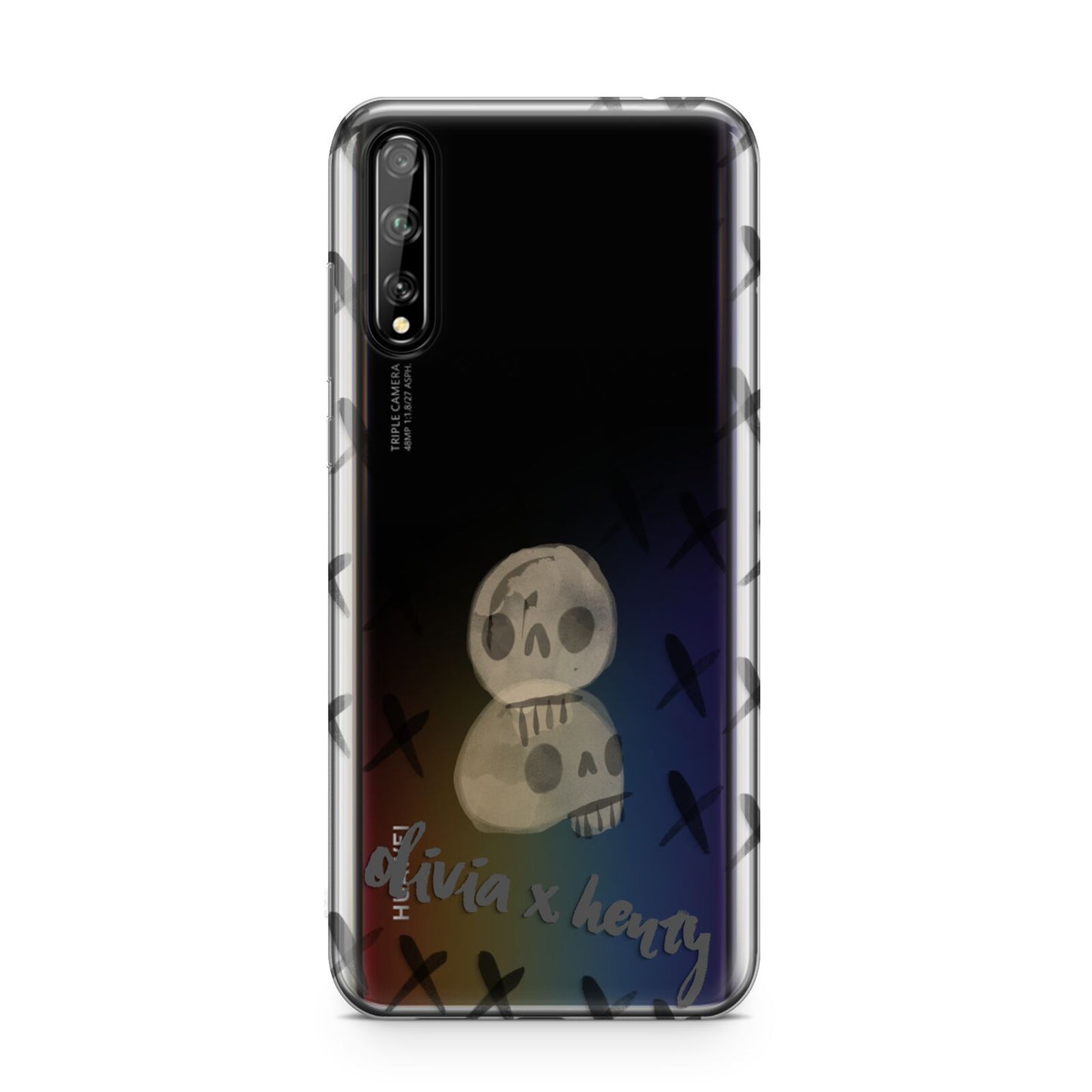 Skulls and Kisses Personalised Huawei Enjoy 10s Phone Case