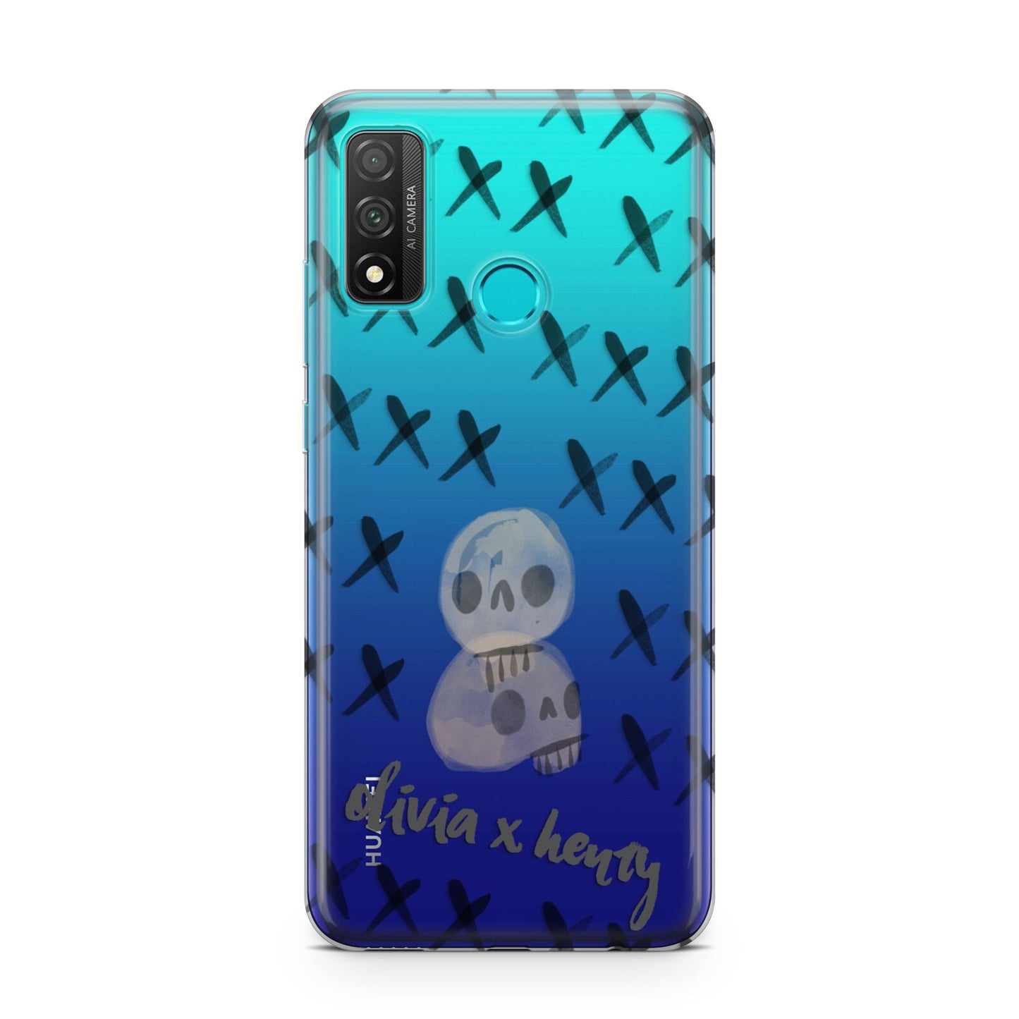 Skulls and Kisses Personalised Huawei P Smart 2020