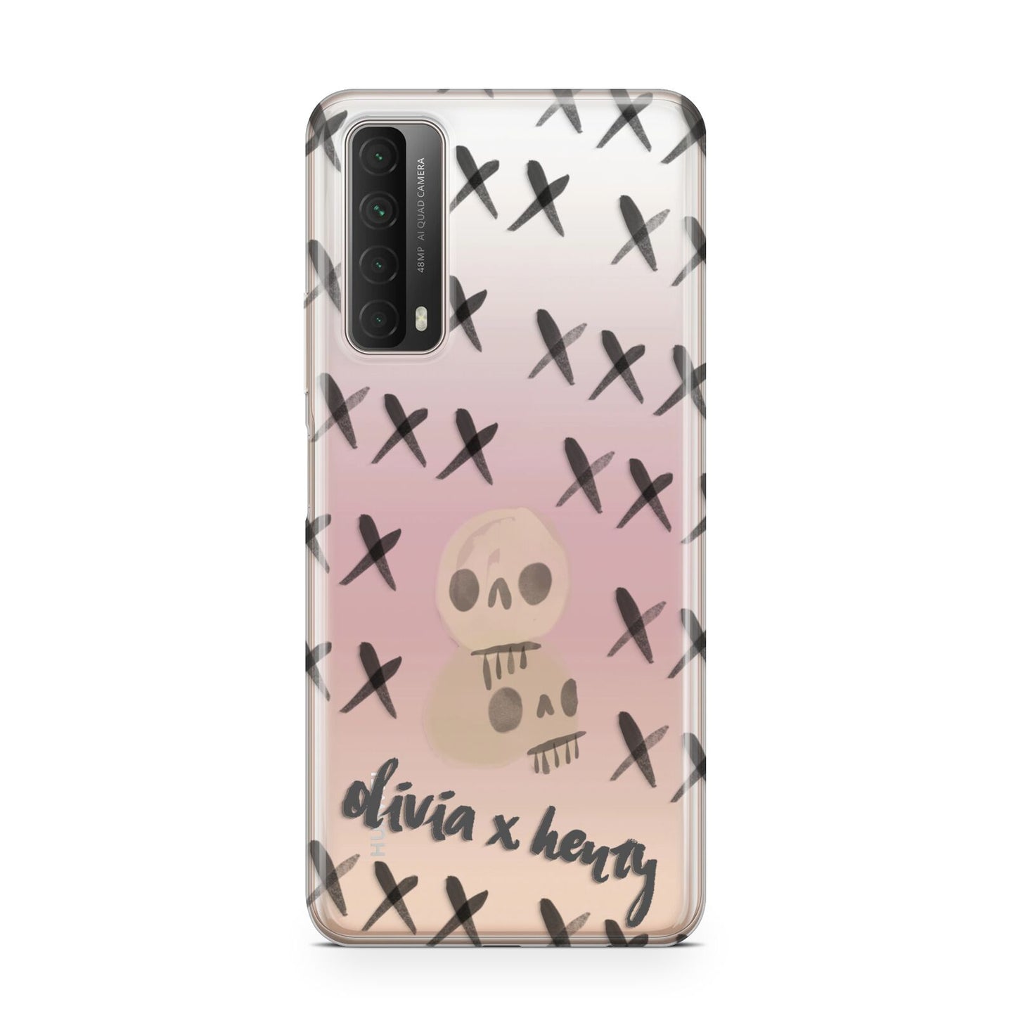 Skulls and Kisses Personalised Huawei P Smart 2021