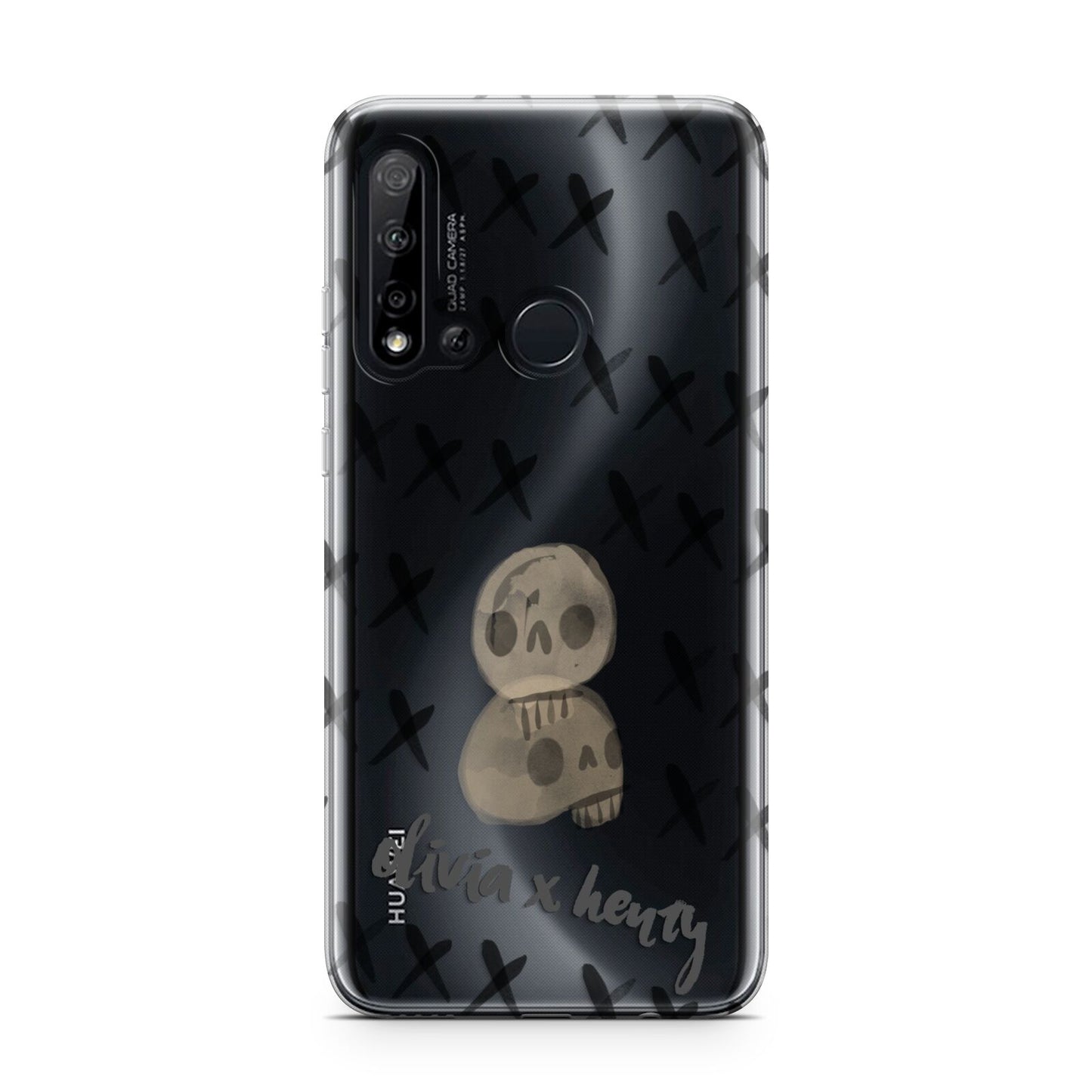 Skulls and Kisses Personalised Huawei P20 Lite 5G Phone Case