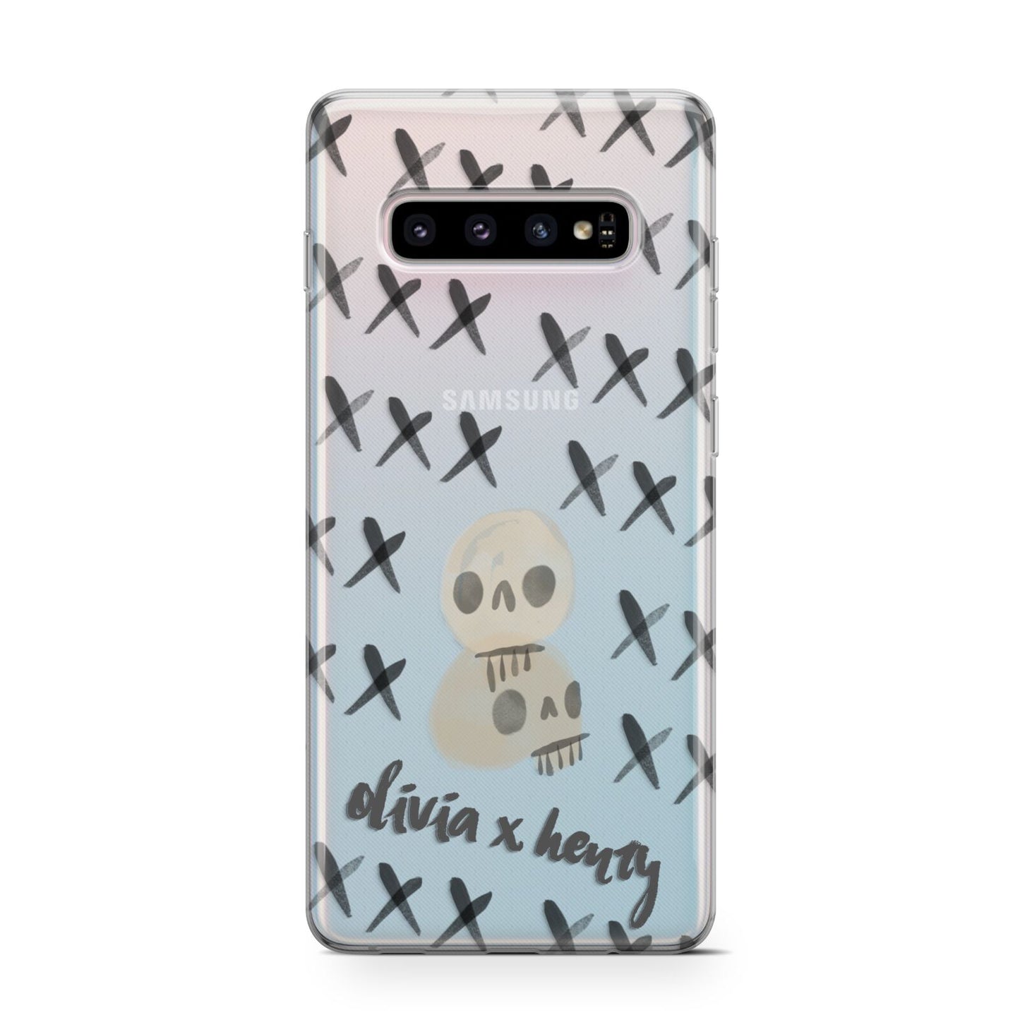 Skulls and Kisses Personalised Protective Samsung Galaxy Case