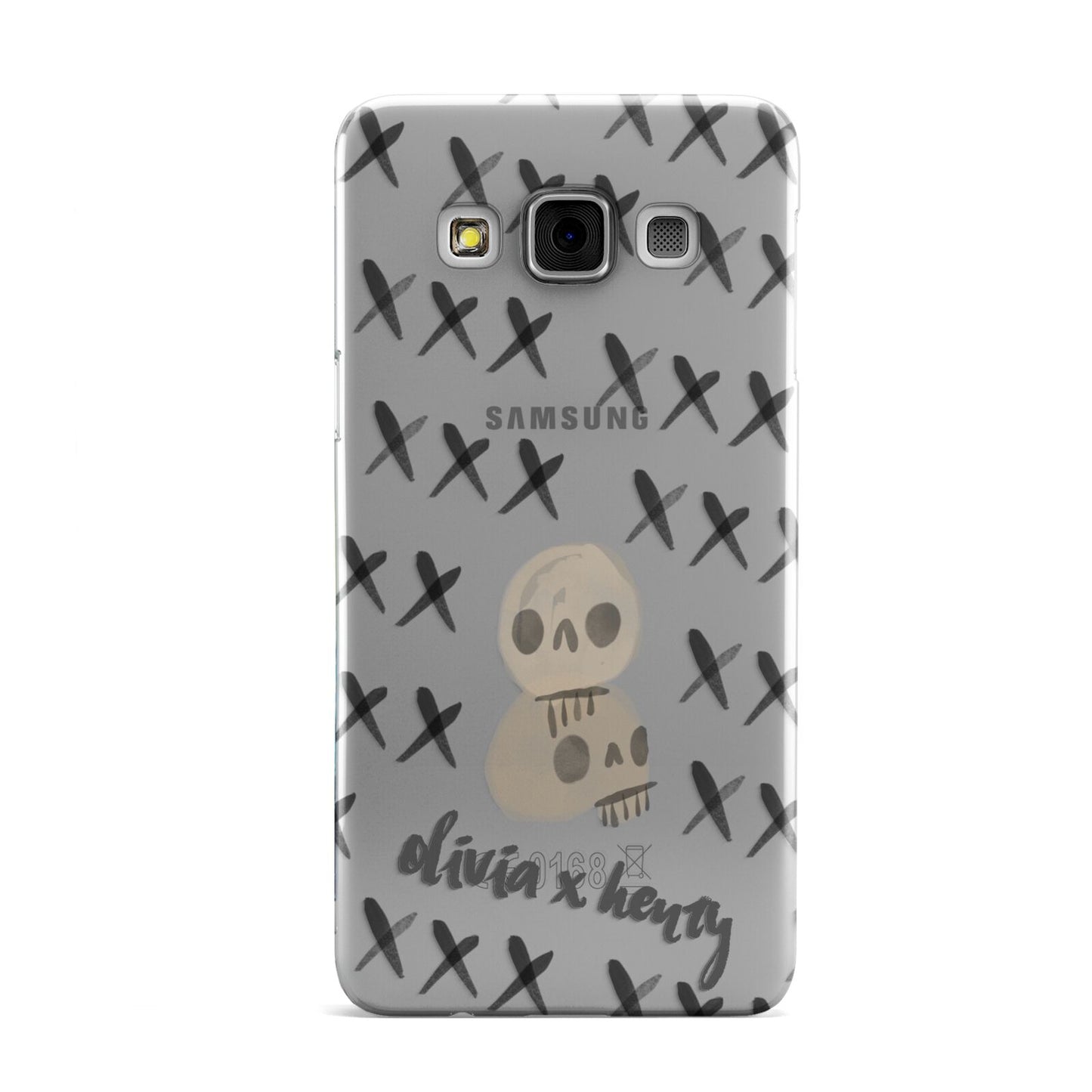 Skulls and Kisses Personalised Samsung Galaxy A3 Case