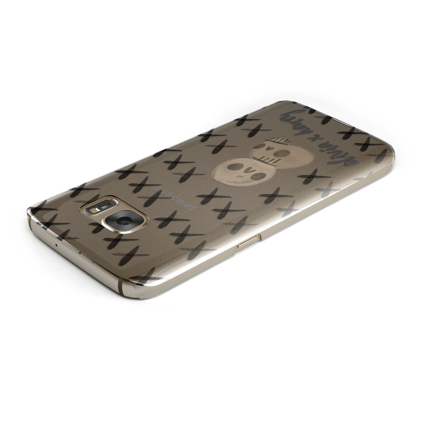 Skulls and Kisses Personalised Samsung Galaxy Case Top Cutout