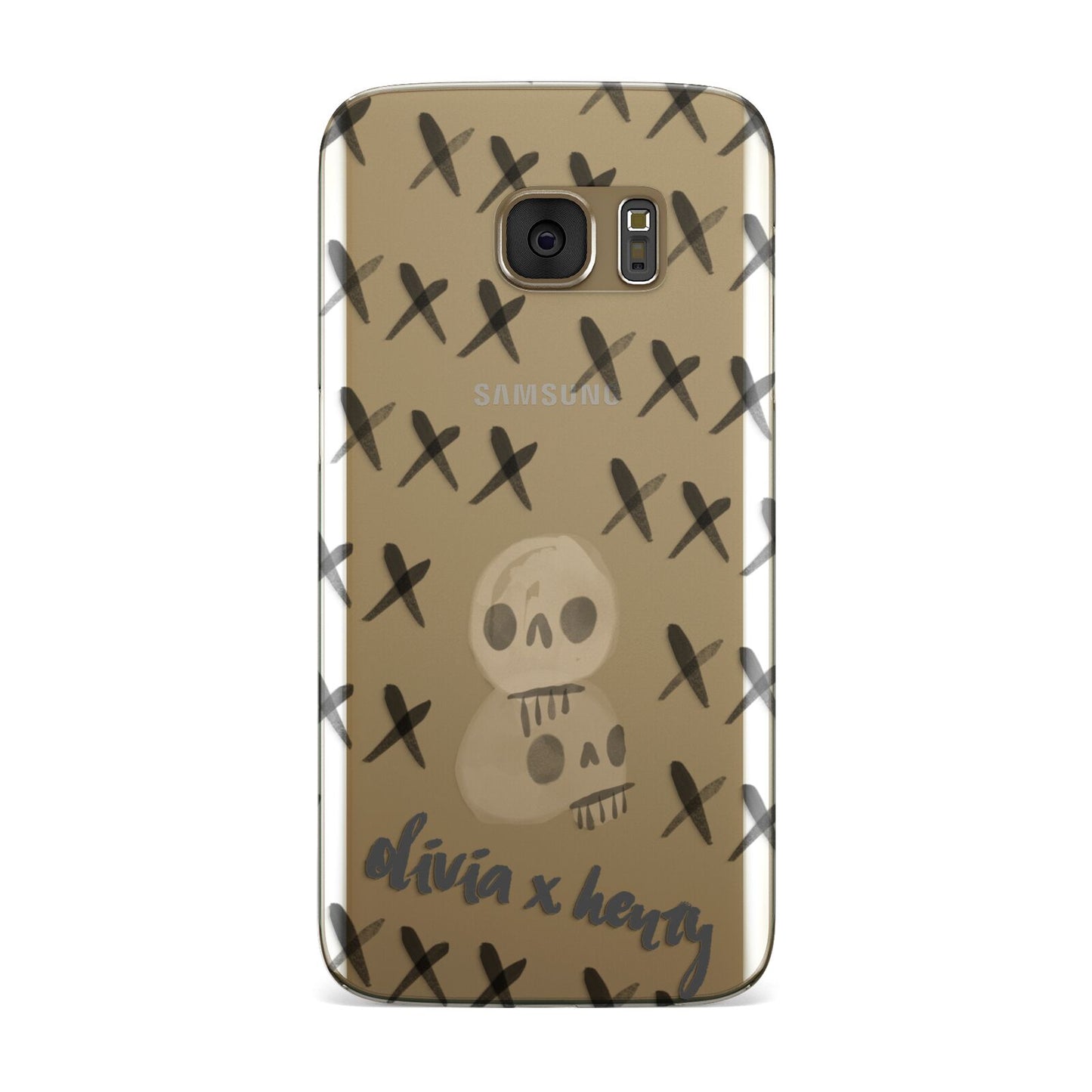 Skulls and Kisses Personalised Samsung Galaxy Case