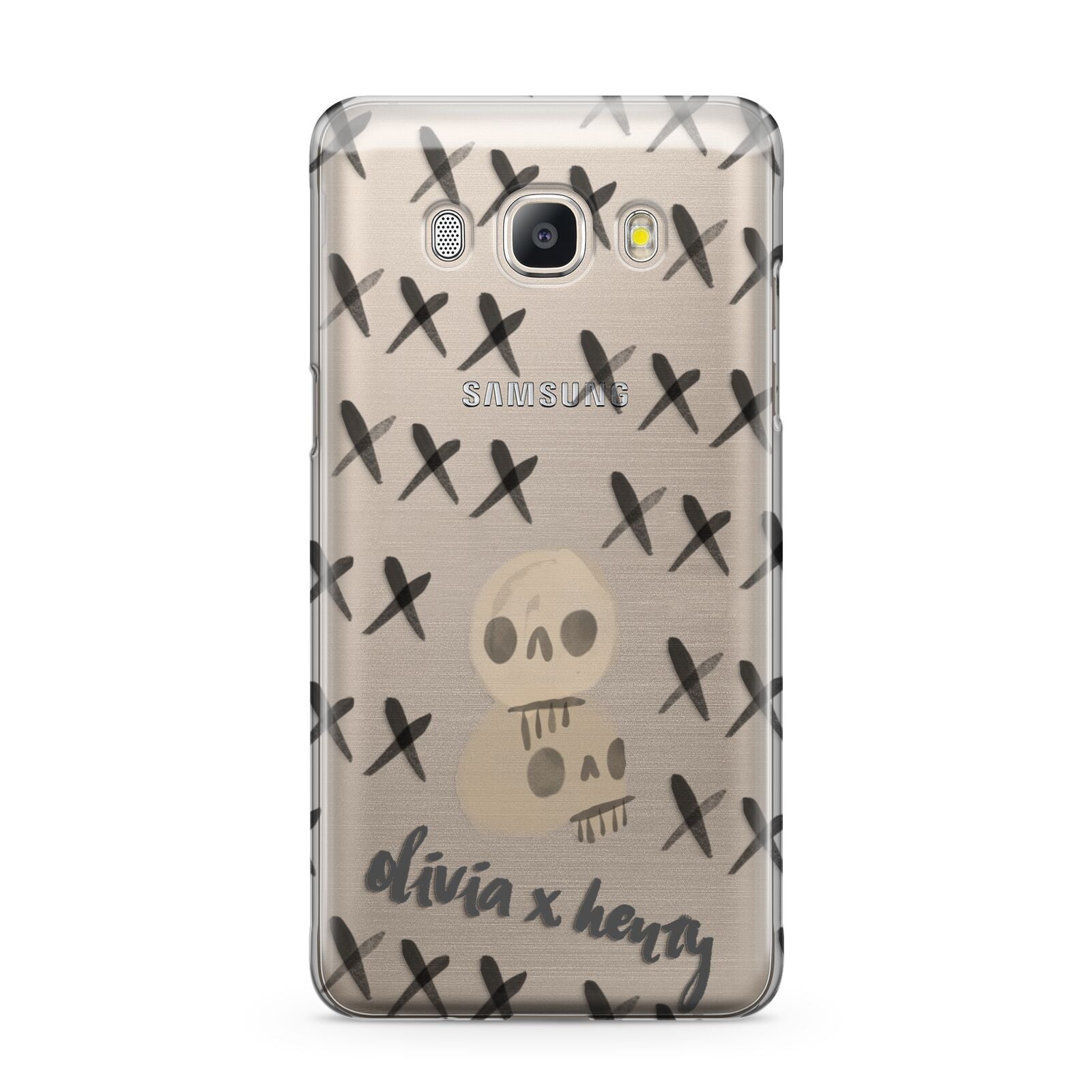 Skulls and Kisses Personalised Samsung Galaxy J5 2016 Case