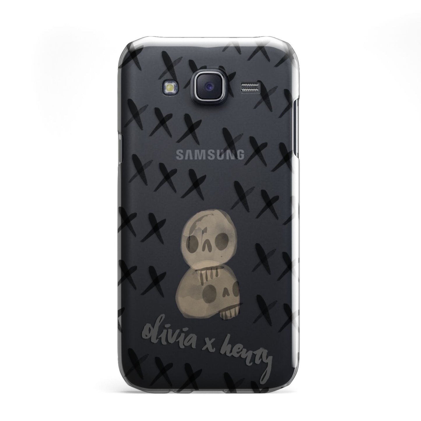 Skulls and Kisses Personalised Samsung Galaxy J5 Case