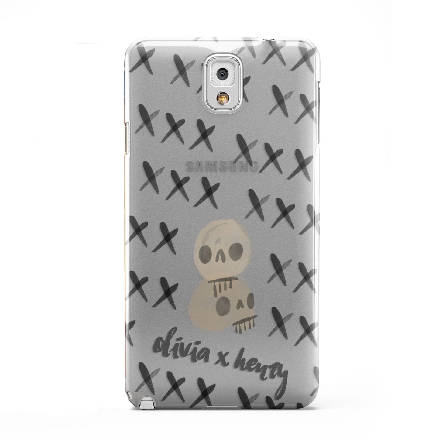 Skulls and Kisses Personalised Samsung Galaxy Note 3 Case