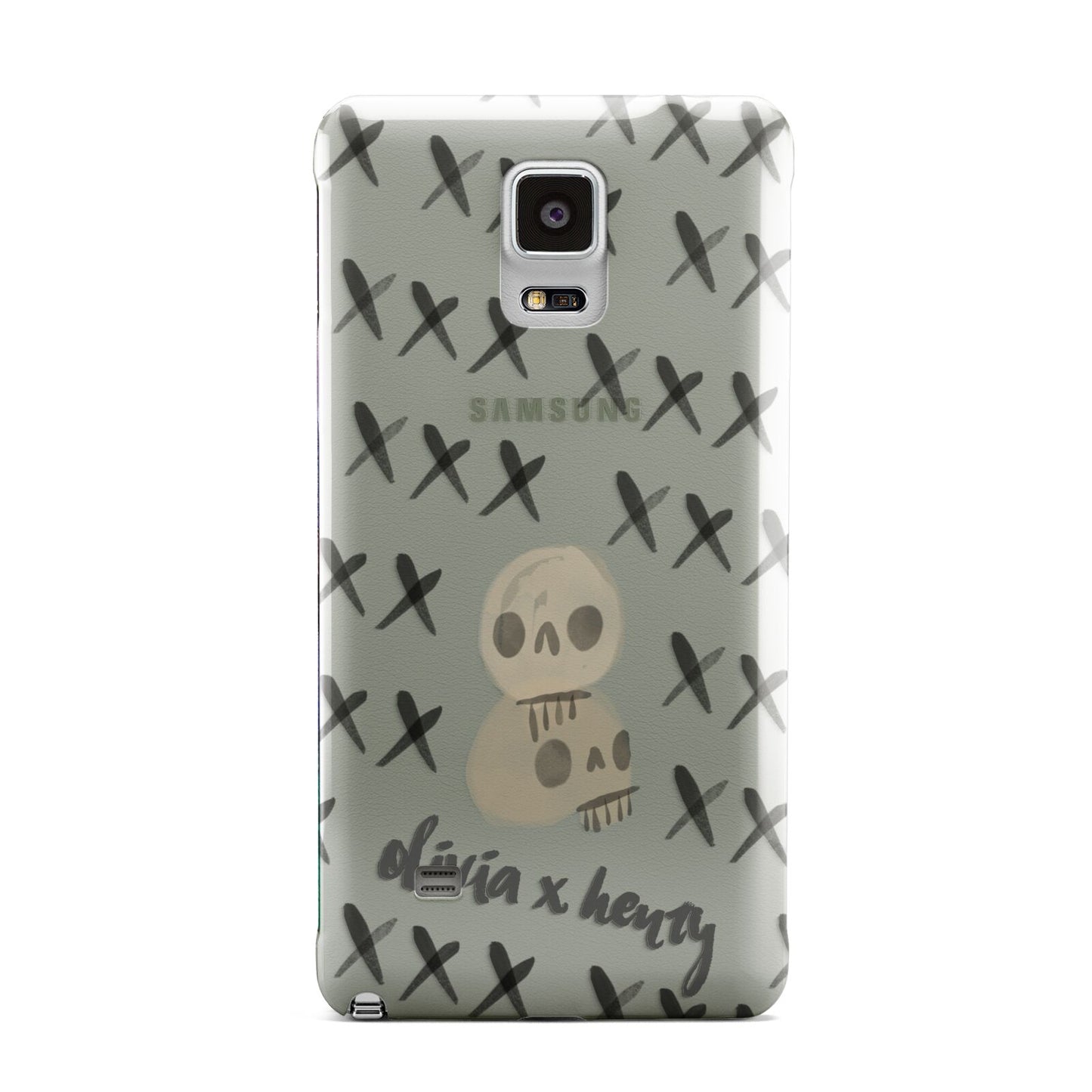 Skulls and Kisses Personalised Samsung Galaxy Note 4 Case