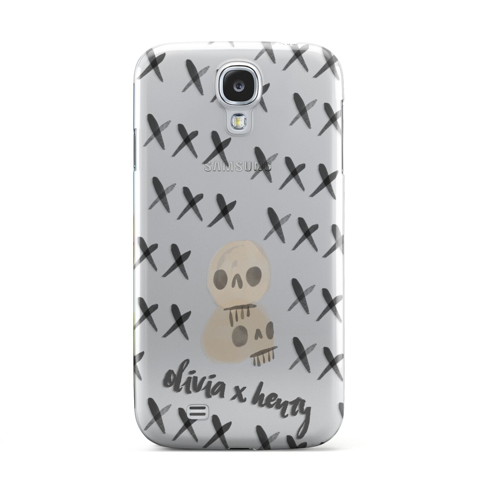 Skulls and Kisses Personalised Samsung Galaxy S4 Case