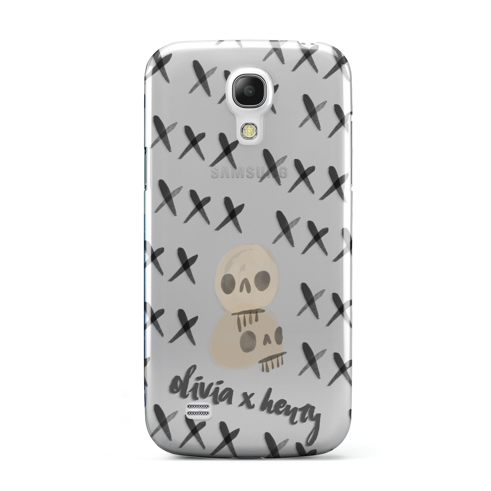 Skulls and Kisses Personalised Samsung Galaxy S4 Mini Case