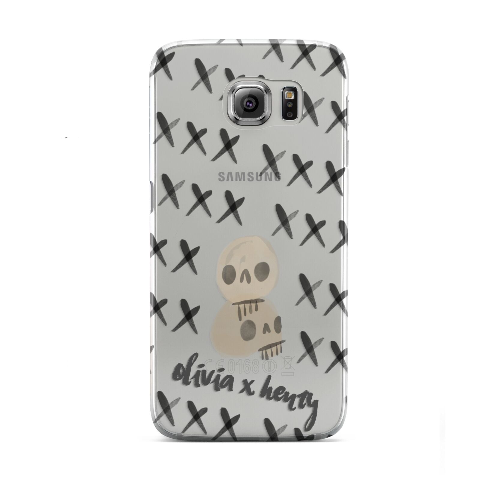 Skulls and Kisses Personalised Samsung Galaxy S6 Case