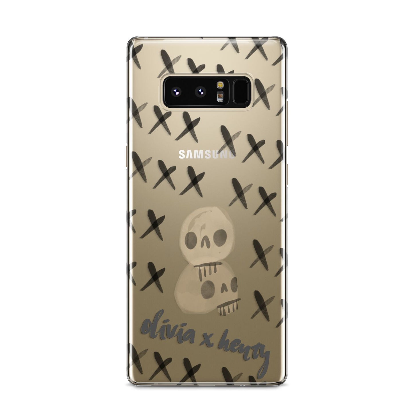 Skulls and Kisses Personalised Samsung Galaxy S8 Case