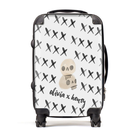 Skulls and Kisses Personalised Suitcase