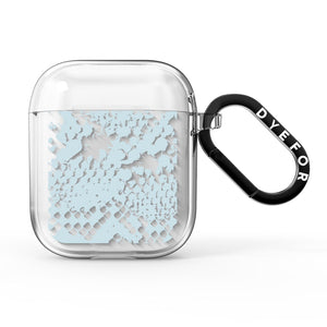 Sky Blue Snakeskin AirPods Case