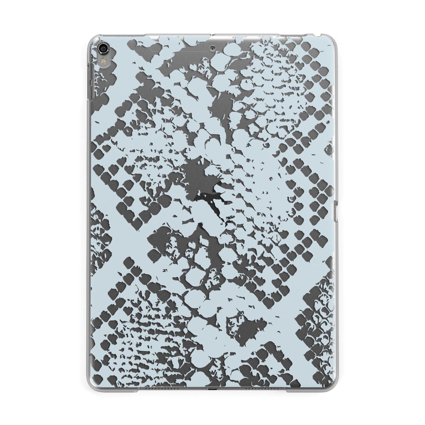 Sky Blue Snakeskin Apple iPad Grey Case