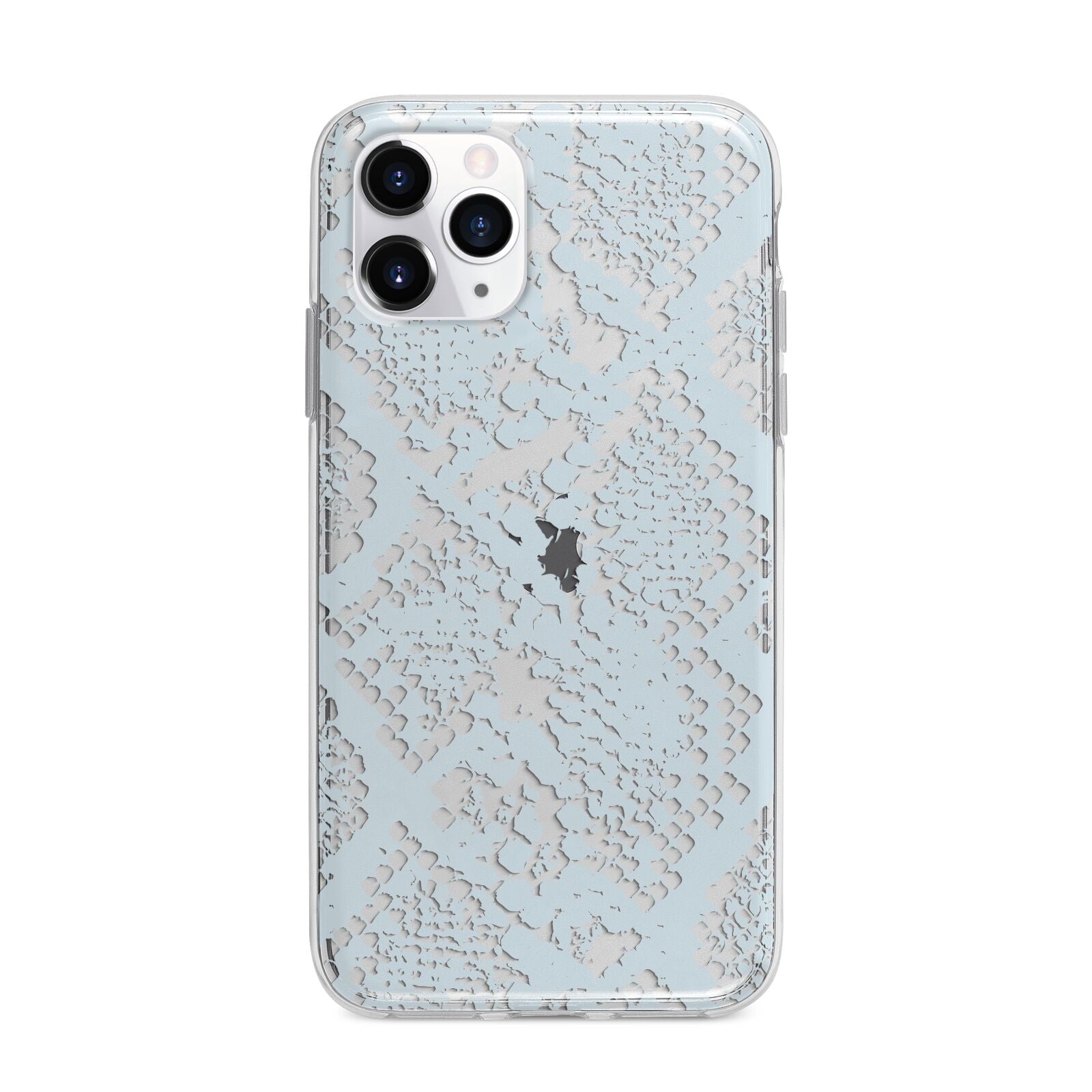 Sky Blue Snakeskin Apple iPhone 11 Pro in Silver with Bumper Case