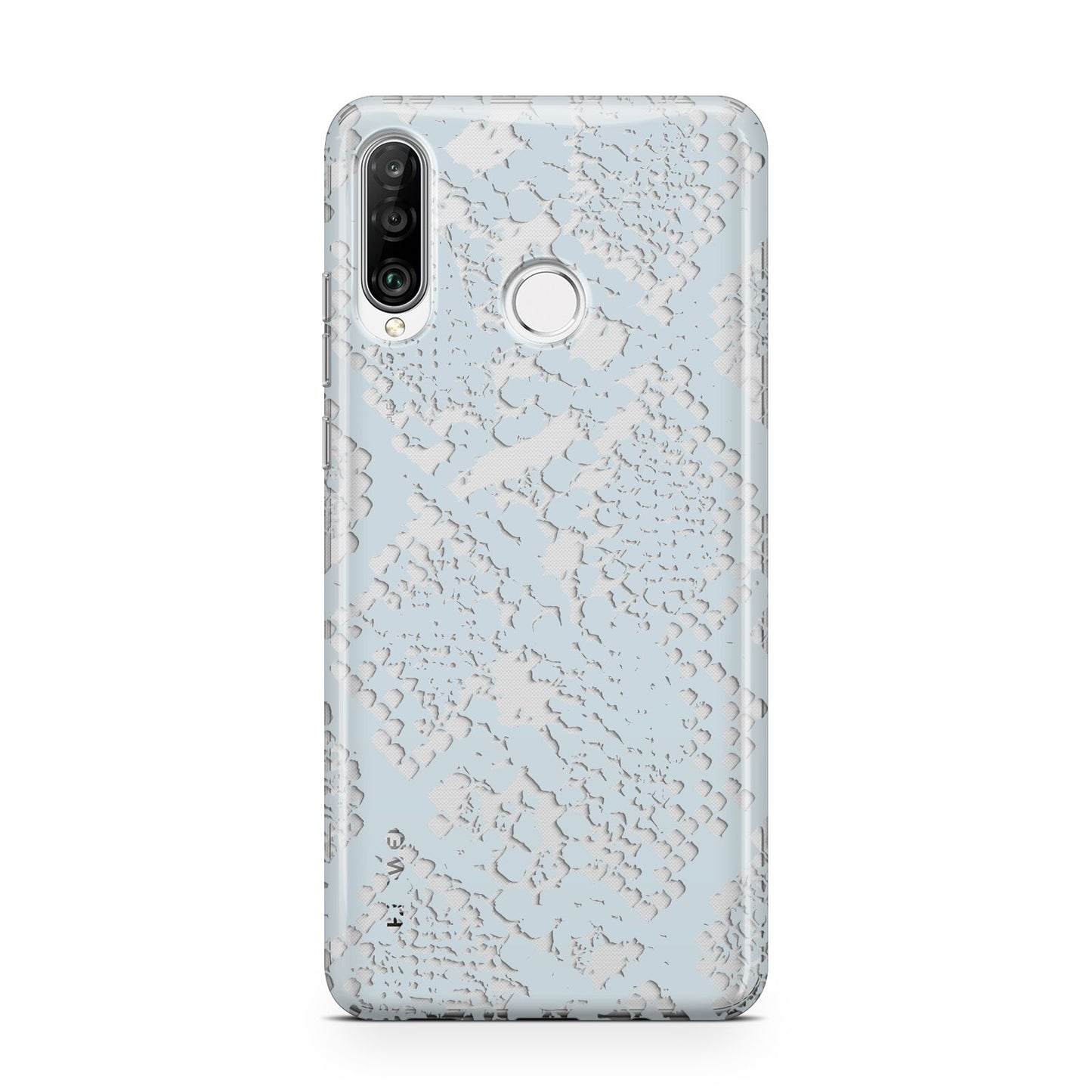 Sky Blue Snakeskin Huawei P30 Lite Phone Case