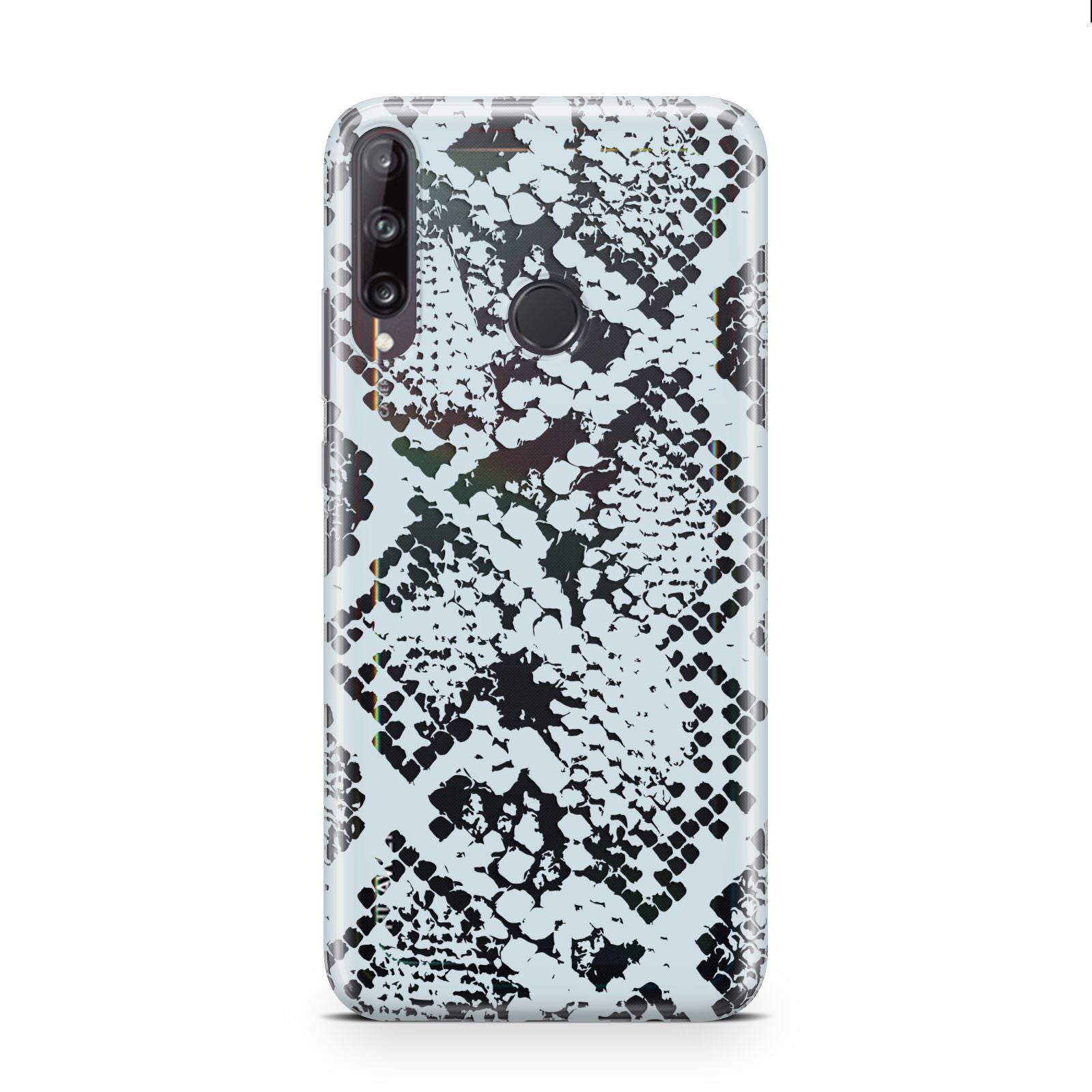 Sky Blue Snakeskin Huawei P40 Lite E Phone Case