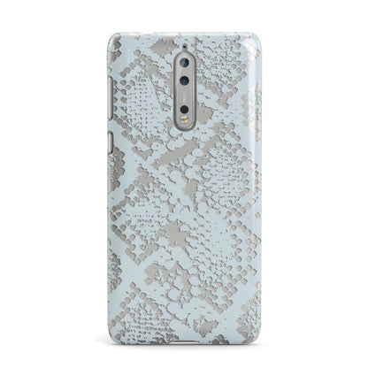 Sky Blue Snakeskin Nokia Case