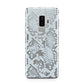 Sky Blue Snakeskin Samsung Galaxy S9 Plus Case on Silver phone