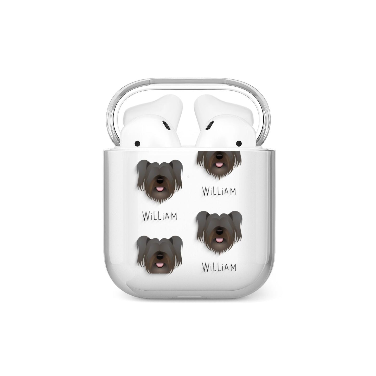 Skye Terrier Icon with Name AirPods Case