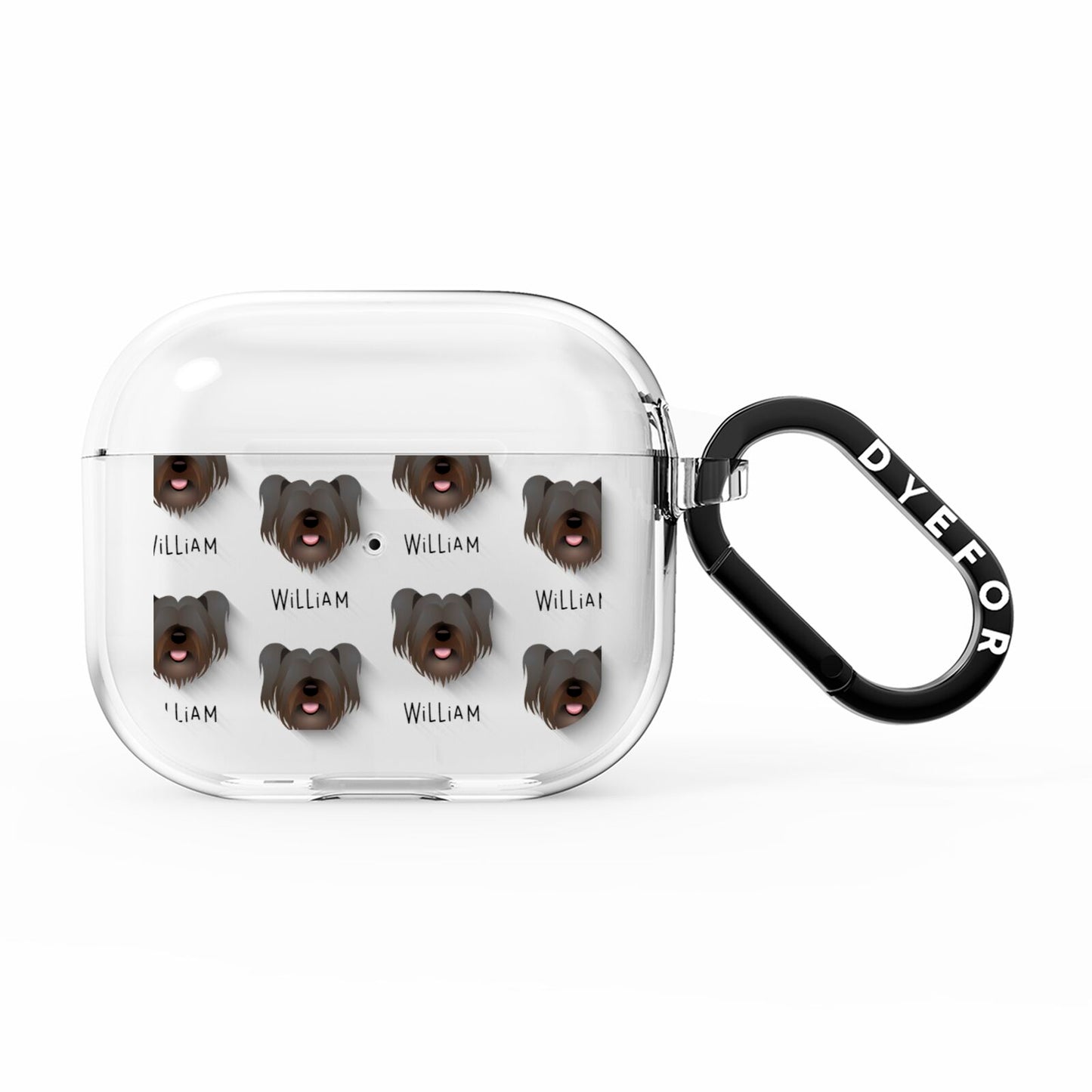 Skye Terrier Icon with Name AirPods Clear Case 3rd Gen