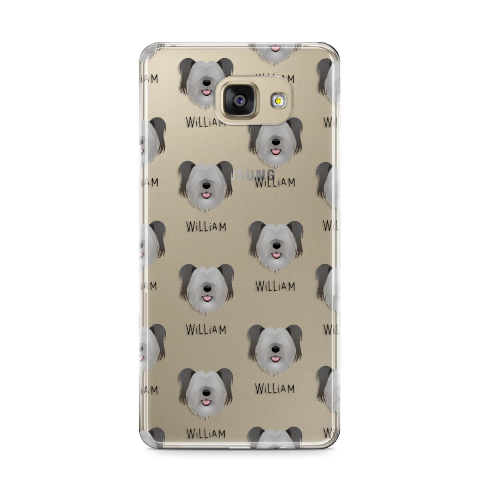 Skye Terrier Icon with Name Samsung Galaxy A9 2016 Case on gold phone