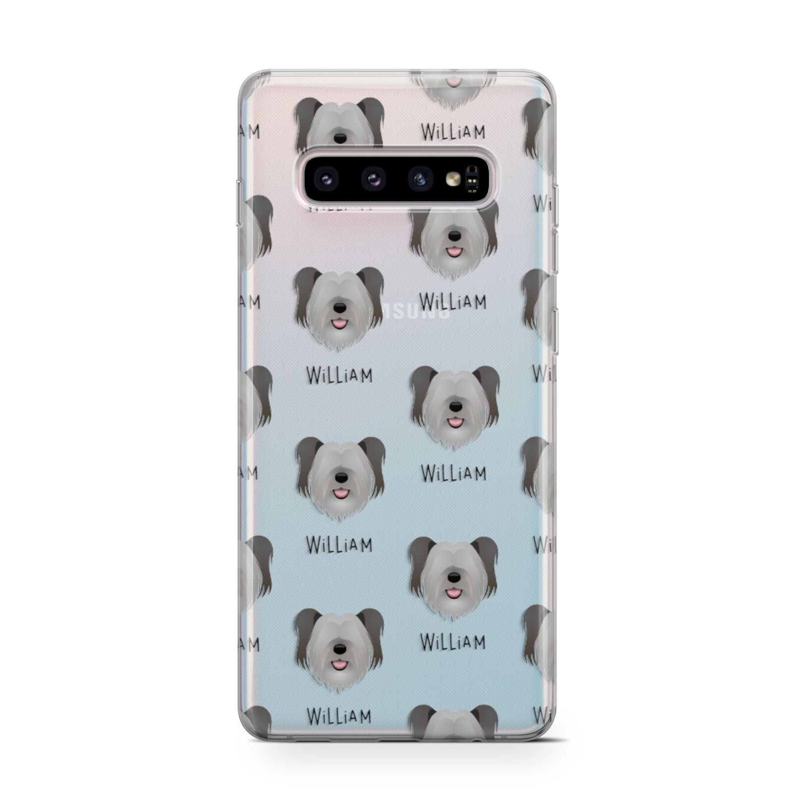 Skye Terrier Icon with Name Samsung Galaxy S10 Case