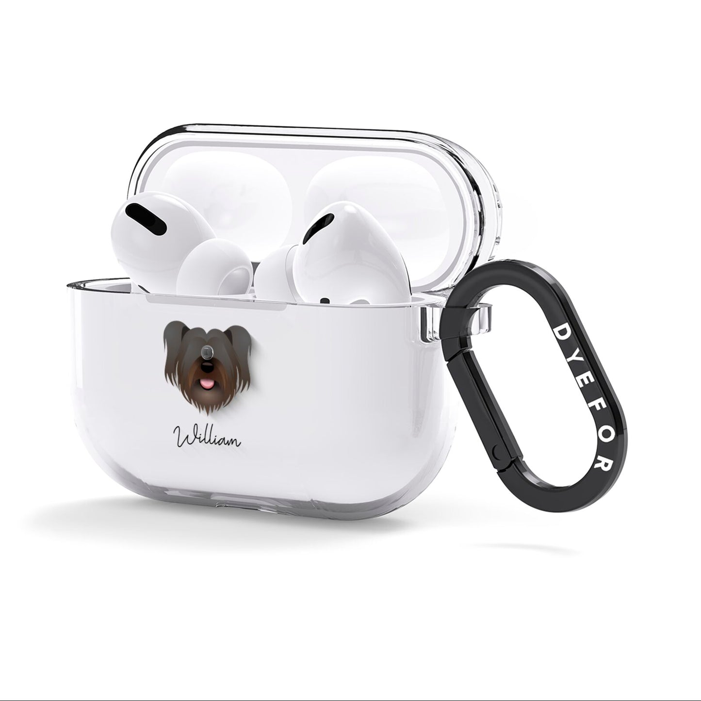 Skye Terrier Personalised AirPods Clear Case 3rd Gen Side Image