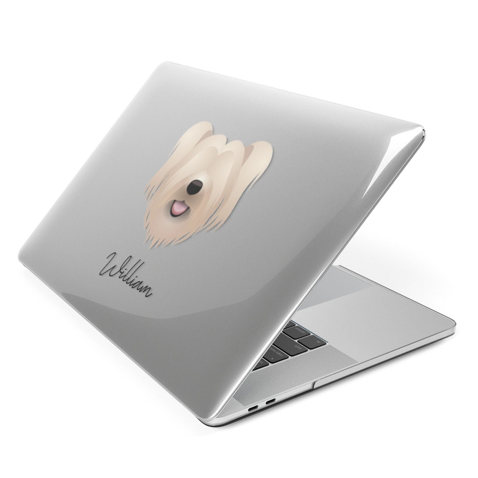 Skye Terrier Personalised Apple MacBook Case Side View