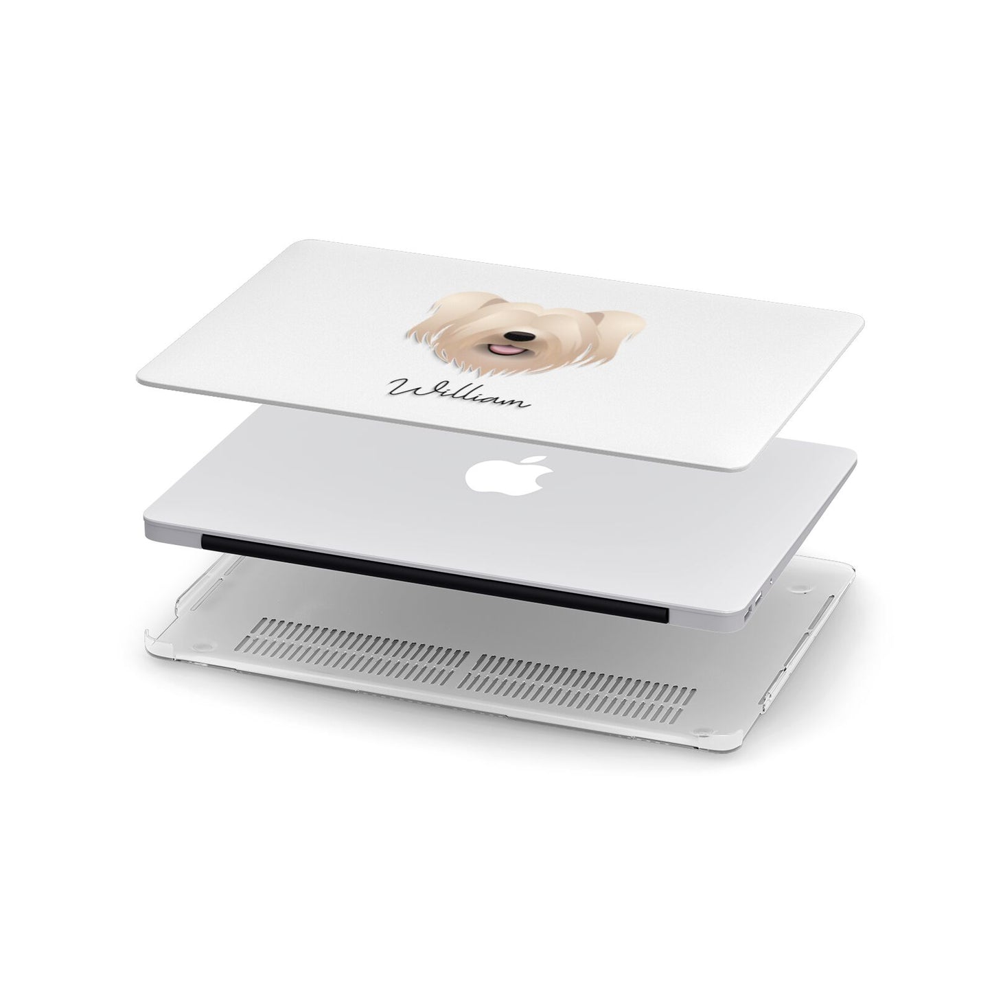 Skye Terrier Personalised Apple MacBook Case in Detail
