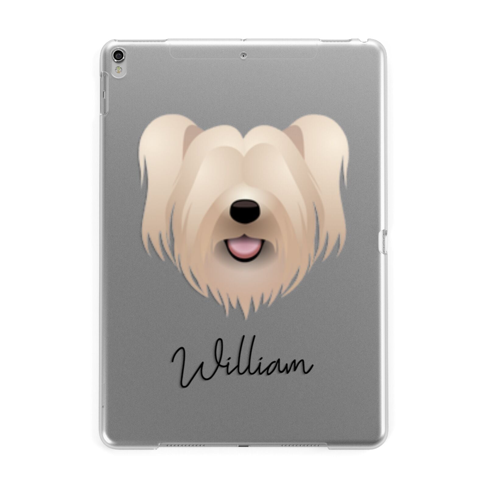 Skye Terrier Personalised Apple iPad Silver Case