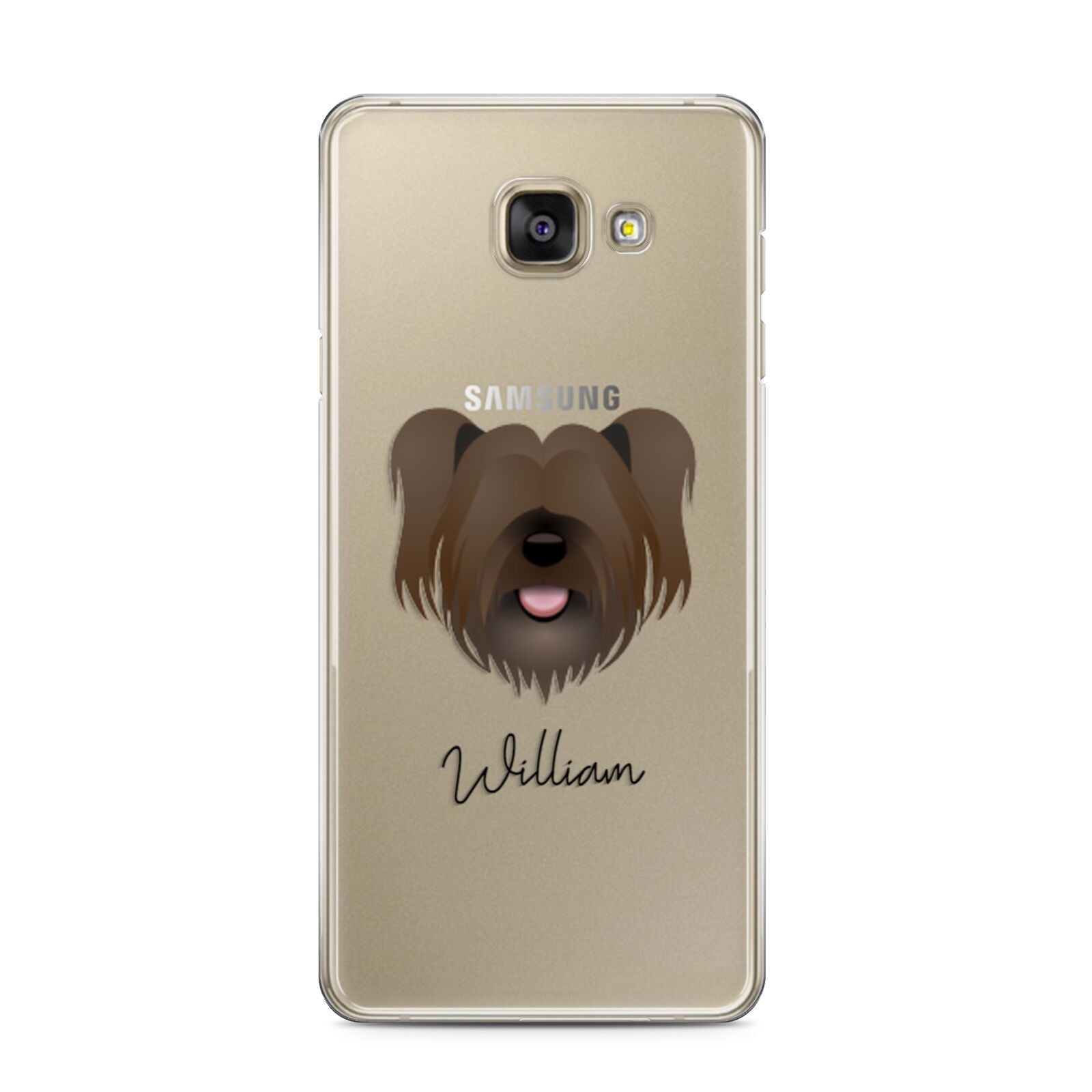 Skye Terrier Personalised Samsung Galaxy A3 2016 Case on gold phone