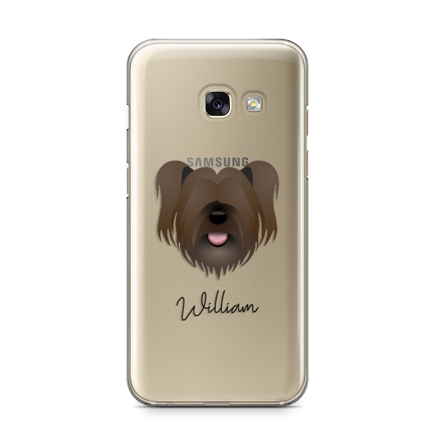 Skye Terrier Personalised Samsung Galaxy A3 2017 Case on gold phone