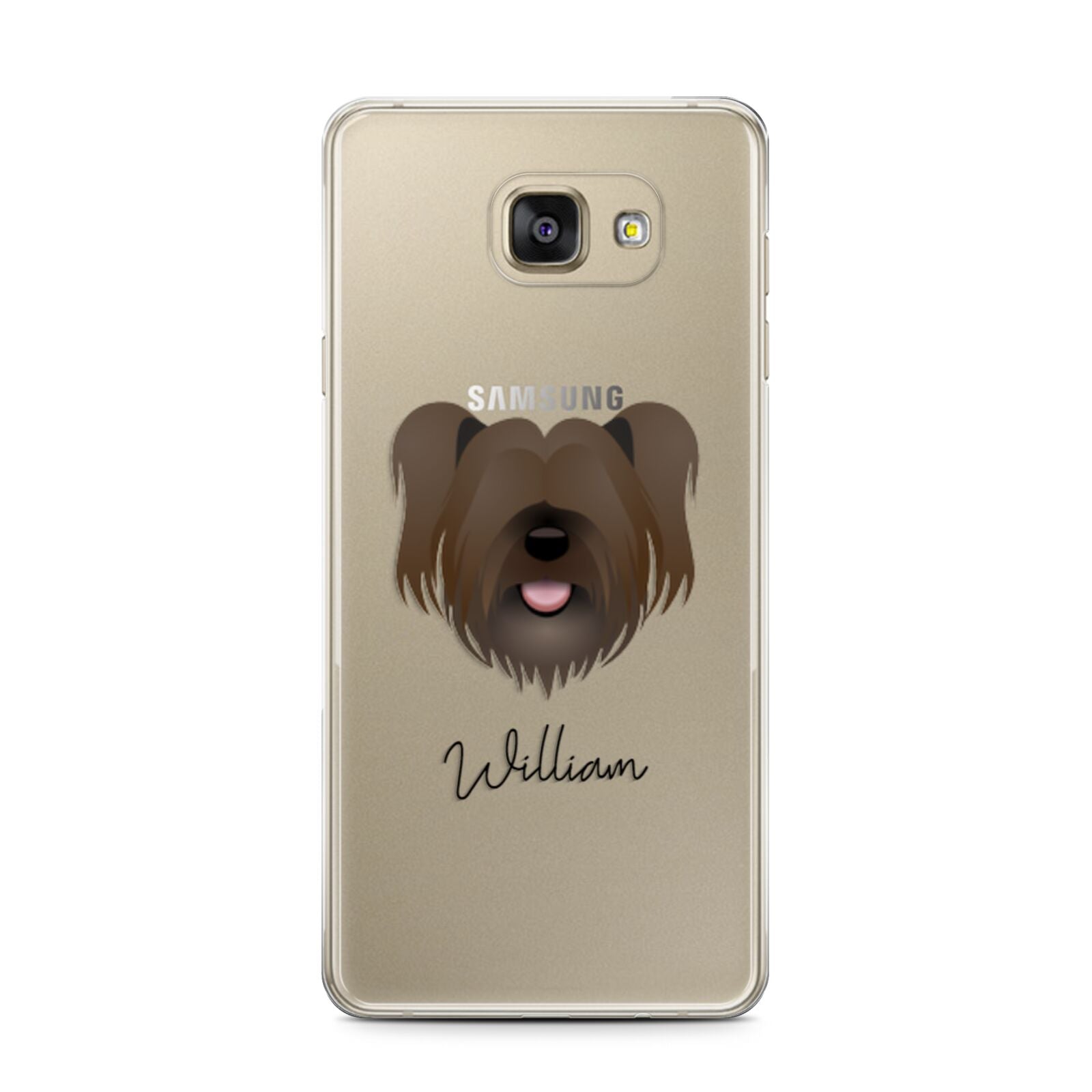 Skye Terrier Personalised Samsung Galaxy A7 2016 Case on gold phone