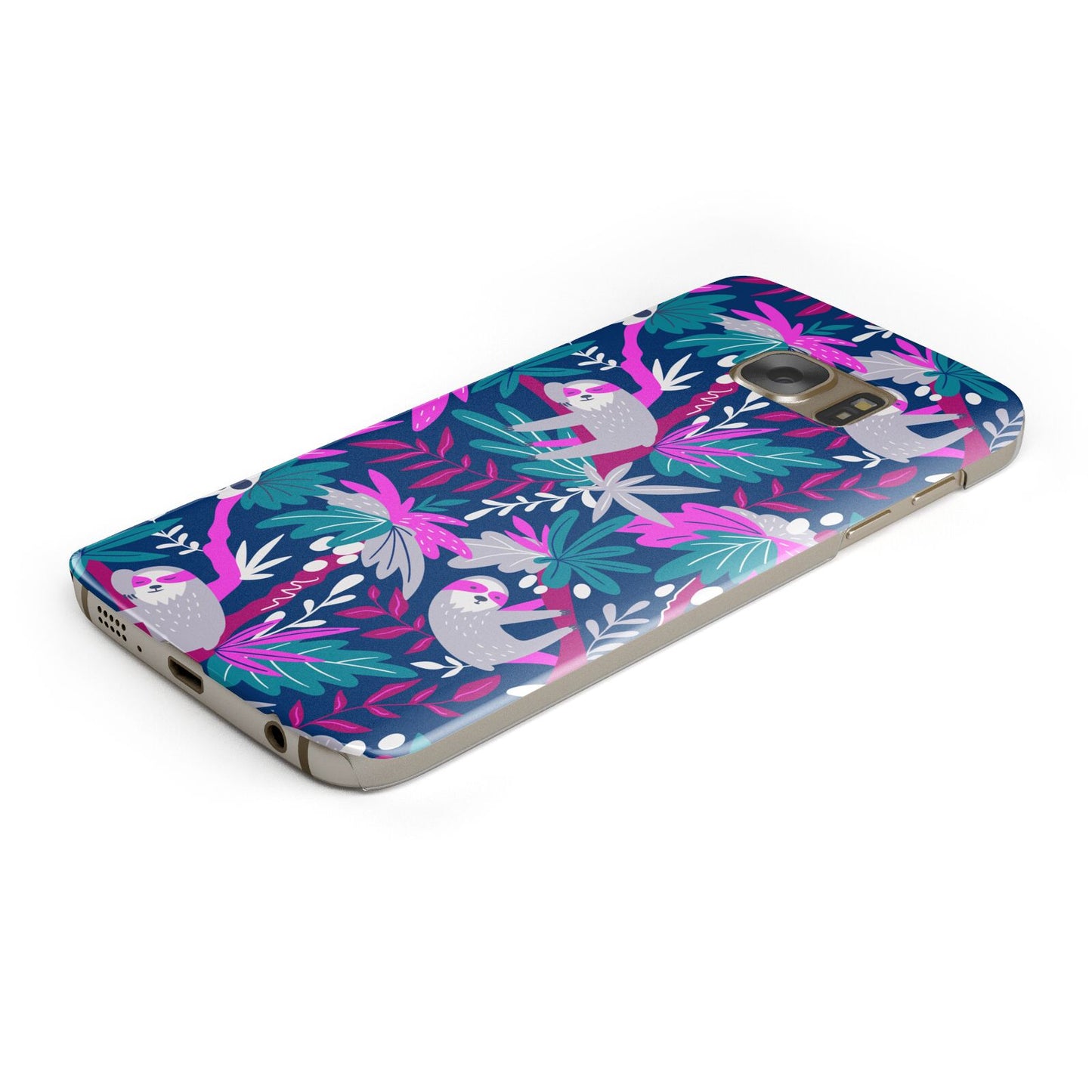 Sloth Protective Samsung Galaxy Case Angled Image