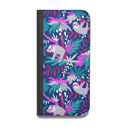 Sloth Vegan Leather Flip iPhone Case