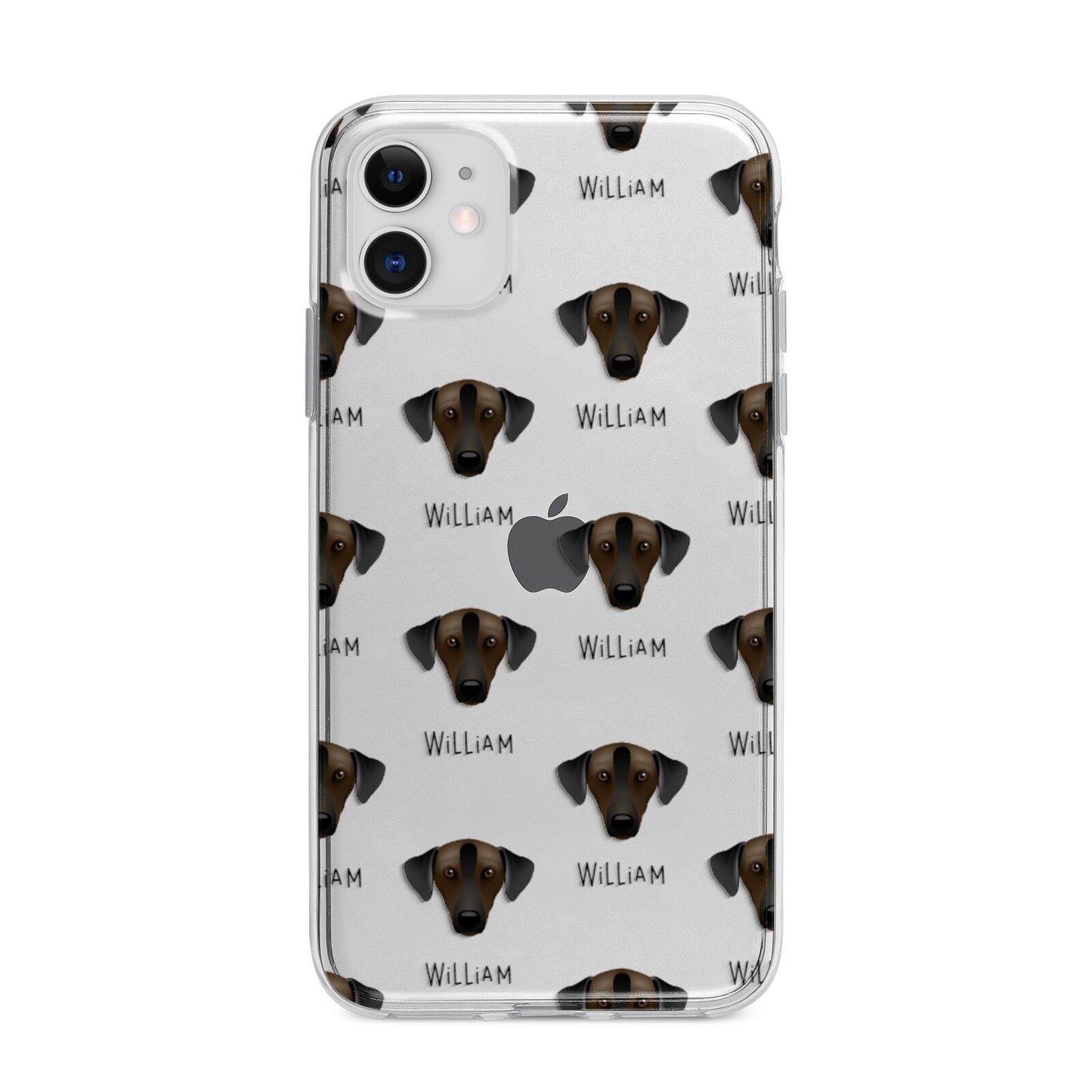 Sloughi Icon with Name Apple iPhone 11 in White with Bumper Case