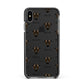 Sloughi Icon with Name Apple iPhone Xs Max Impact Case Black Edge on Black Phone