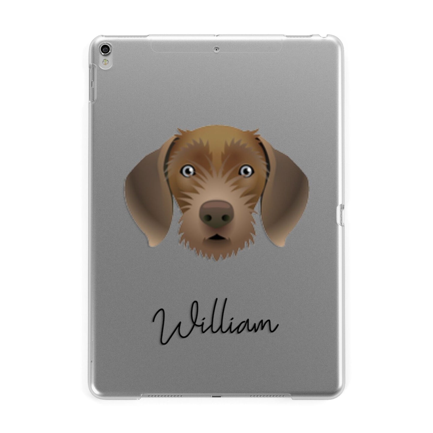 Slovakian Rough Haired Pointer Personalised Apple iPad Silver Case