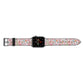 Small Floral Pattern Apple Watch Strap Landscape Image Space Grey Hardware