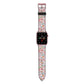 Small Floral Pattern Apple Watch Strap with Rose Gold Hardware