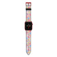 Small Flowers Apple Watch Strap with Red Hardware